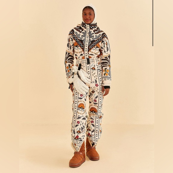 Farm Rio Sand Palms Paradise Ski Jumpsuit - Picture 1 of 14